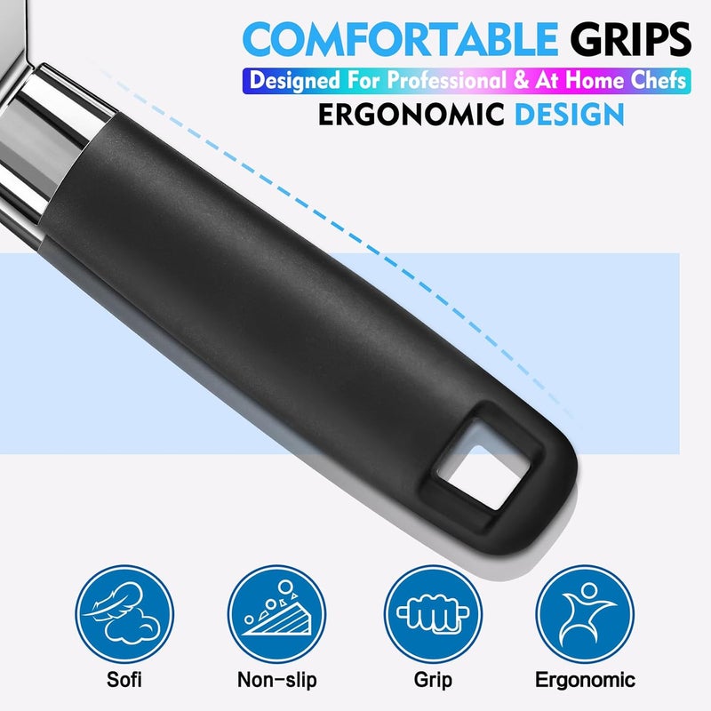 SOVARCATE Can Opener Manual Heavy Duty Multifunctional with Magnet Lift [Ergonomic Curved Handle Grip] Stainless Steel, Arthritis-Friendly, Kitchen Tool for Seniors, Kitchen Essentials, Camping, Bottle Opener - Image 5